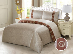 JE07 JACQUARD/300 THREAD COTTON BEDDING SET (GUCCI INFUSION)