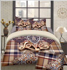 MP25 MICROFIBER/  300 THREAD  COTTON BEDDING SET