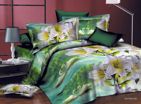 MP58 MICROFIBER/  300 THREAD  COTTON BEDDING SET