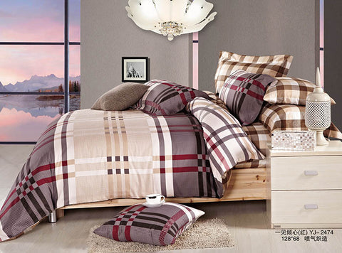 ST149 BURBERRY  INFUSION , 600 THREAD COTTON BEDDING SET