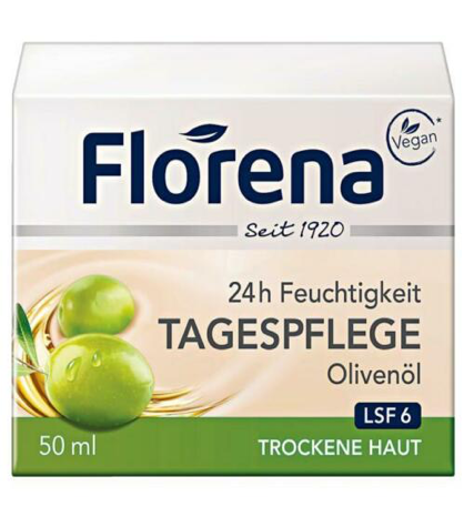 Florena ORGANIC Day Cream:( Olive Oil with SPF 6) (39)